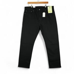Levis 502‎ Jeans Mens 40x32 Black Taper Leg Premium Denim Stretch New $89.50